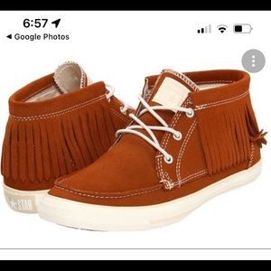 Converse moccasin brown tassel sneakers